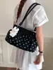 Bolso de hombro y axila con diseño único de lunares plisados para mujer, nuevo bolso de moda de verano 2026 de doble uso para el trabajo y los desplazamientos