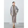 Novo Estilo Outono e Inverno 2026 Casaco Curto Casual de Lã de Cordeiro para Mulheres, High-End, Corte Amplo, Emagrecedor, Estiloso, Quente, Top Color-Blocked