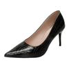 Tacones de Aguja Stiletto Estampados Estilo Chica Francesa Europeos y Americanos Tallas Grandes Sexy Zapatos Elegantes de Punta para Mujer de Dama de Honor Banquete de Boda
