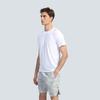 Camiseta de Manga Corta para Hombre, Ropa Transpirable de Seda de Hielo de Secado Rápido, Camiseta Deportiva para Correr, Ropa de Fitness, Ropa Deportiva y de Ocio de Manga Media con Cuello Redondo para Entrenamiento