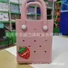Bolsa de praia EVA atacado bolsa com furos DIY mini bolsa pode adicionar acessórios alça de ombro bolsa de gelatina multicolor opcional