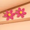 Pendientes Blancos de Flor Grande para Mujer, Aretes y Colgantes de Verano Únicos y Exagerados, Nuevos Accesorios para Orejas de Estilo Festivo de Moda, Transfronterizo