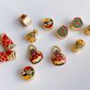 Acessórios de jóias DIY atacado não-desbotamento areia ouro peixinho koi grande buraco frisado pulseira pingente acessórios de jóias