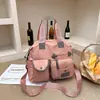Bolsa de mano grande de nailon impermeable 2026 con múltiples compartimentos, casual, ligera, adecuada para viajes y desplazamientos, se puede llevar en la mano o usar como bolso de hombro o bandolera