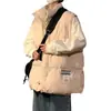 Chaleco Retro Hiphop para Hombre Chaleco de Algodón Hombres Otoño e Invierno Cálido Ropa Exterior de Algodón Chaleco Térmico Chaqueta Americana