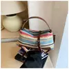 Bolso Tejido a Mano de Paja Retro Transfronterizo para Mujer 2026 Verano Nuevo Mini Versátil para Viaje Cruzado con Cremallera Tipo Cubo