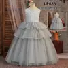 Nuevo Vestido de Pastelería para Niñas de Comercio Exterior, Vestido de Boda de Tul Multicapa Bordado con Lentejuelas para Niños, Atuendo de Presentación para Pequeñas Anfitrionas
