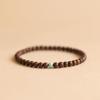 Pulseira de Sândalo Dourado para Mulheres, Pulseira Simples para Casal, Estilo Étnico com Contas Coloridas, Rosário de Círculo Único