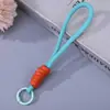 Cordão de celular com nó de guarda-chuva de dopamina, chaveiro de boneca simples criativo para mochila, pingente acessório de corda trançada colorida