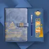 Cuaderno A5 Caja de Regalo de Negocios Set Nuevo Tendencia Nacional Cultural Creativo Estilo Chino Cuaderno Engrosado Cuaderno Logo Personalizado