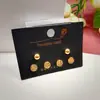 Pendientes Creativos de Acero de Titanio para Mujer, Tres Pares, Clavos Pequeños para Cartílago, Mini Pendientes Modernos y Sencillos, Pendientes Sencillos Estilo Chino