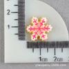 Copos de Nieve Accesorios de Navidad Accesorios de Resina Tocado Pasador Material Pegamento de Crema DIY Funda de Teléfono Celular Flor para Agujero de Zapato