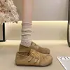 Sapatos Birkenstock para aumentar a altura de pessoas baixas, estilo novo de outono para mulheres, sapatos versáteis para o dia a dia, calce fácil, casuais, preguiçosos