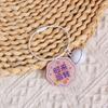 Llavero colgante de tarjeta acrílica original de doble cara buena suerte afortunado texto Jinbao bolsa colgante joyería llavero