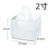 Caixa de bolo transparente portátil de 4 polegadas e 5 polegadas para mousse e doces pequenos, caixa de embalagem para bolo de aniversário, disponível em pacotes de 1 peça ou 5 peças