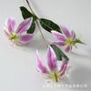 Simulación de flores, 3 lirios de llama, diseño de escena de boda, decoración del hogar, accesorios de fotografía de flores artificiales, fábrica al por mayor