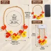 Nuevo Collar Versátil de Acrílico Xinlan con Sutil Diseño Floral, Colgante Único, Cadena de Estilo Europeo y Americano, Cadena Vintage para Suéter