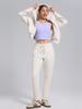 Nueva Chaqueta Corta de Yoga para Otoño e Invierno Cárdigan Holgado Casual con Cremallera Top Deportivo de Running para Exteriores de Gama Alta