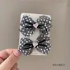 Pinza para el pelo con lentejuelas plateadas de alta gama estilo coreano, accesorios para el pelo de lazo para niños, diadema, pinza lateral para niña pequeña, tocado