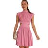 2023 primavera y verano nuevo ropa de mujer de comercio exterior europea y americana Amazon AliExpress cintura alta sin mangas cuello falda vestido
