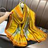 Bufanda de Seda de Marca Grande de Gama Alta para Verano, Chal Largo Estampado para Mujer, Bufanda Elegante, Toalla de Playa, Protector Solar