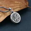 Colgante bañado en plata giratorio para hombre para la buena fortuna, doble cara, moda retro, outlet de fábrica de joyería