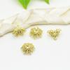 Versão coreana do suporte de flor oca de cobre puro pérola pendurada joias diy handmade material frisado acessórios acessórios pendentes pendentes acessórios pendentes