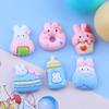 Conejo de dibujos animados, donut, linda funda para teléfono DIY, horquilla, cabeza, cuerda, crema, pegamento, joyería, accesorios de resina, venta al por mayor