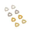 Chapado en oro de 18 quilates circonita retorcida circonita retorcida espaciador redondo DIY accesorios para pulseras caseras espaciadores de transferencia de corona
