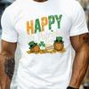 Camiseta Casual Masculina de Manga Curta para o Festival San Pachrette Novo Europeu e Americano de 2025