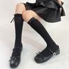 Calcetines Altos de Terciopelo con Lazo Blancos Estilo Ballet Calcetines Hasta el Muslo Estilo Japonés Medias Jk Verano Deseo Puro Chica Linda