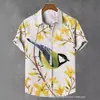 Camisa Estilo Chinês Transfronteiriça Amazon Jovem Pintura a Tinta Verão 2024 Nova Camisa Masculina de Manga Curta Respirável
