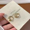 Brincos de Argola Metálicos Torcidos para Mulheres, Design Simples com Listras Giratórias, Argolas Largas, Brincos de Mobius