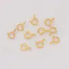 Plata de Ley S925 Hebilla de Resorte Joyería Hecha a Mano para DIY 14K Bolsa Oro Real Conexión Final Hebilla Qq Hebilla Redonda