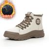 Botas Retro para Mujer 2026 Otoño e Invierno Nuevas Versátiles Estilo Británico Botas Individuales para Mujer Suela Gruesa Forradas de Lana Cálidas Botas Cortas para Mujer
