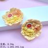 Simulación pintada a mano papas fritas pastel de arándanos resina accesorios de postre crema gel pinza para el cabello decoración DIY