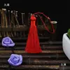 Fleco Rojo con Borlas Material Hecho a Mano para DIY Broche Hanfu Estilo Antiguo Adorno Colgante Cortina de Linterna Colgante para Coche Fleco con Borlas
