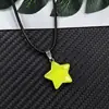 Colgante Estrella Pequeña Transfronterizo 20*6mm Colgante de Vidrio Accesorios para Joyería Accesorios para Collares DIY Estrella de Cinco Puntas Mayoreo