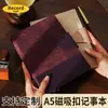 Caderno de Negócios A5 de Couro Macio com Fechamento por Fivela High-End Caderno Simples com Impressão de Logo Disponível
