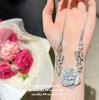 Damasco rosa colar de pedra mulher rica feliz 18K banhado a ouro uva videira Rose Zircon brincos