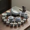 Juego de Té Kung Fu Ruyao, Cafetera de Lujo de Gama Alta para Sala de Té Doméstica, Gaiwan de Cerámica, Taza de Té, Taza de Presentación, Juego Completo