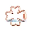 Acessórios para joias DIY mosquetão de parafuso micro-incrustado de cobre puro fivela ajustável para pulseira e colar