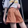 Shorts de Verão Feminino Novo Estilo Coreano Cintura Alta Solto Emagrecimento Perna Larga para Viagem ao Ar Livre Shorts Esportivos Versáteis