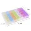 Caja de almacenamiento de joyería de 28 compartimentos, caja de herramientas para taladro, caja de almacenamiento de apertura única translúcida de color, caja vacía
