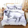 Ropa de cama estampada de animales caballo 3D de tres piezas transfronteriza Amazon Europa y Estados Unidos comercio exterior venta caliente a mapa