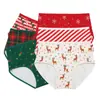 Calcinha de seda leitoso em formato de triângulo, temática clássica de Natal, multicolorida, transfronteiriça, confortável, altamente elástica e com design de cintura média, para mulheres