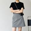 En Stock Nanyou 2026 Verano Versátil Resistente a las Arrugas de Cintura Alta Adelgazante Falda Corta de Corte A Traje de Falda Media para el Desplazamiento Diario de Mujer