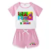 Traje de verano 2023 para niños y niñas, pantalones cortos de bebé, camiseta de manga corta, pantalones cortos, traje deportivo informal de dos piezas para niños