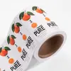 Adesivos de garrafa de PVC com impressão personalizada, etiquetas de embalagem em rolo de papel especial, adesivos de logotipo publicitário em papel couché