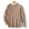 Suéter de Lana para Hombre Otoño Invierno Jersey Tejido de Panal Casual de Negocios Versátil Suéter Básico para Hombre Venta al por Mayor Transfronteriza